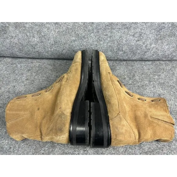 Allsaints Ariel Combat Boots Women's EU 40 Tan Suede Zip Up Ankle