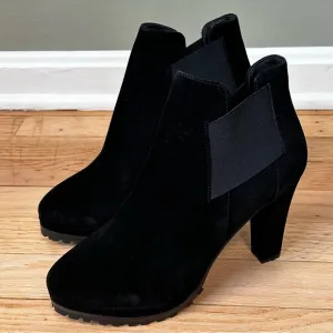 ALLSAINTS Sarris heeled suede boots black size 9 women’s