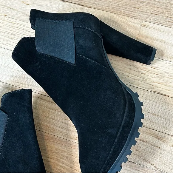 ALLSAINTS Sarris heeled suede boots black size 9 women’s