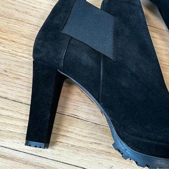 ALLSAINTS Sarris heeled suede boots black size 9 women’s