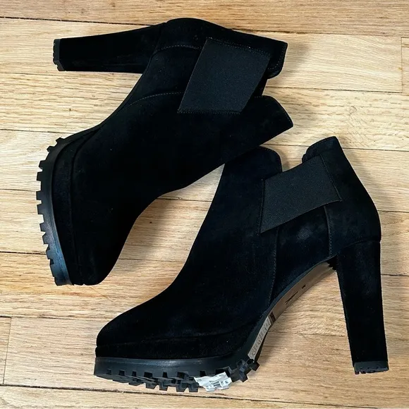 ALLSAINTS Sarris heeled suede boots black size 9 women’s