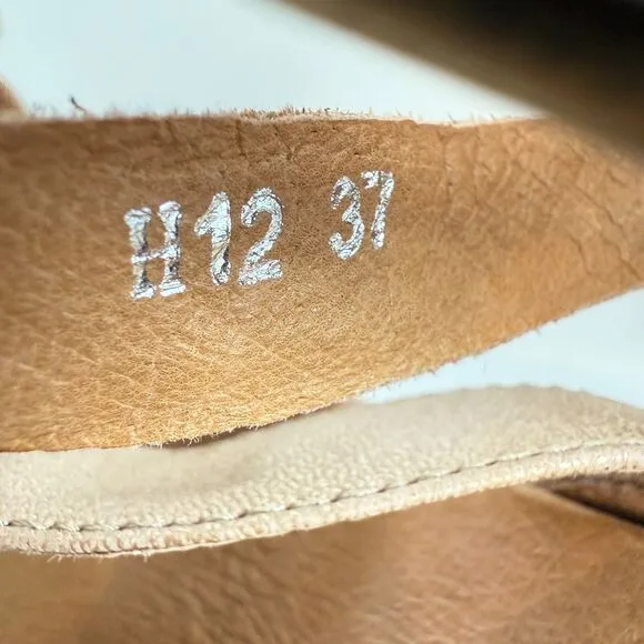 Antelope Women's H12 Evy Leather Platform Wedge Sandals Shoes Size 6 - 6.5 (37)