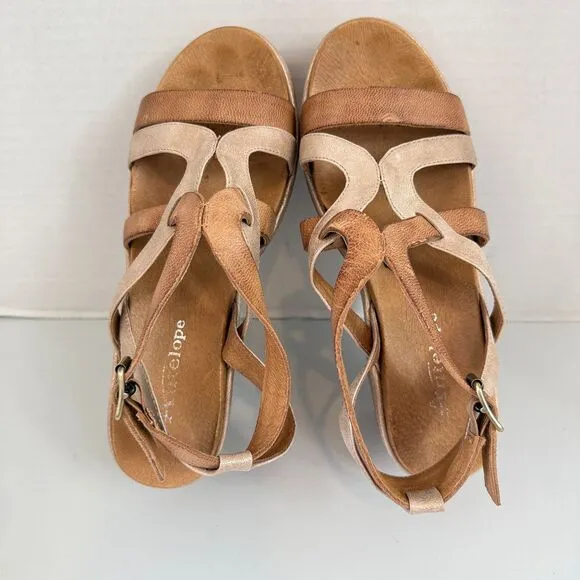 Antelope Women's H12 Evy Leather Platform Wedge Sandals Shoes Size 6 - 6.5 (37)