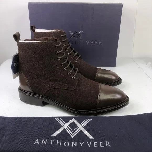 ANTHONY Veer Monroe Lace-Up Casual Dress Boots