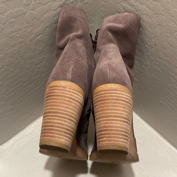 ANTHROPOLOGIE by Splendid Roselyn II Boots size 9 1/2 Taupe Tan Sued leather.