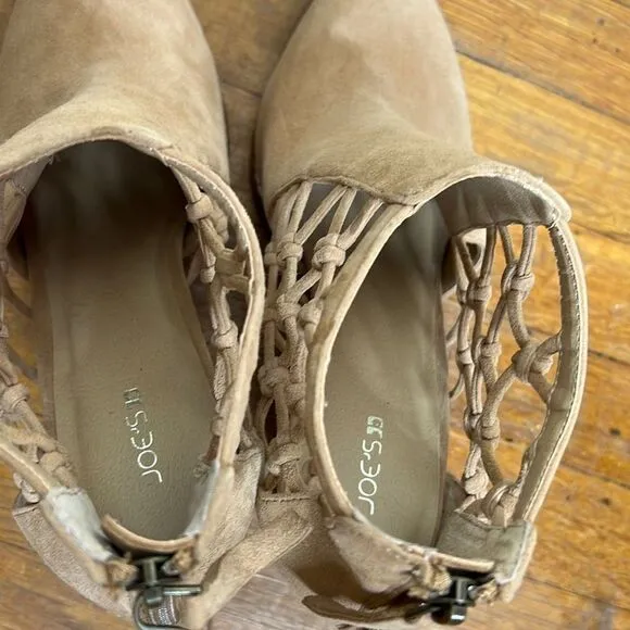 Anthropologie Joe's Jeans Tan Suede Knotted Ankle Boots 9