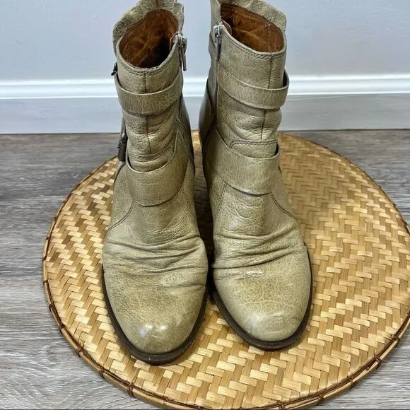 Anthropologie naya leather buckle boots