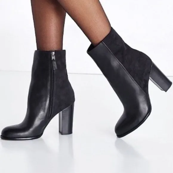 Anthropologie Sam Edelman leather suede ankle boots