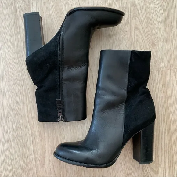 Anthropologie Sam Edelman leather suede ankle boots
