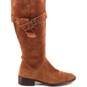 APEPAZZA EU40 / US100 cognac velour leather boots in very good condition
