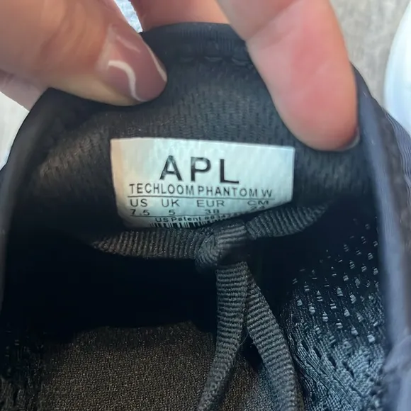 Apl Shoes Black TechLoom Phantom RunningShoes Sneakers Size 7.5 Lightweight