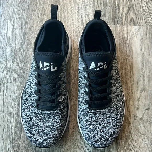 Apl Shoes Black TechLoom Phantom RunningShoes Sneakers Size 7.5 Lightweight
