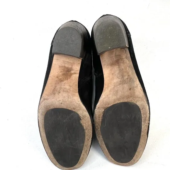 Aquatalia By Marvin K Boots Womens 9.5 Casual Zip Ankle Bootie Black Suede Heels
