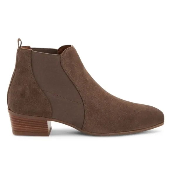 Aquatalia Falco Suede Chelsea Boots Taupe