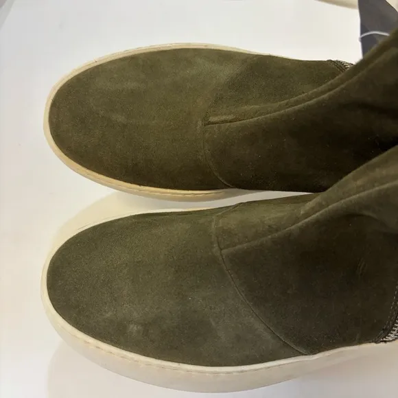 Aquatalia Womens Alison Olive green Suede Ankle Boots Sz 9.5