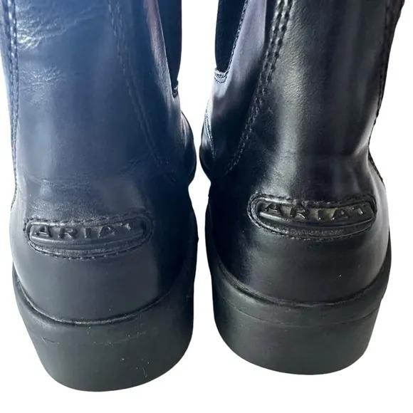 ARIAT DEVON IV PADLOCK KIDS BLACK LEATHER ZIP BOOTS SIZE 13