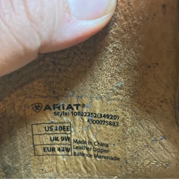 Ariat Heritage Stockman Western Leather Cowboy Boots 10002252 (34920) Mens 10 EE