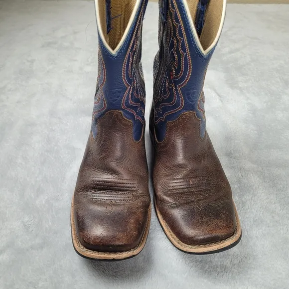 Ariat Kids Boys Western Boots Leather Cowboys Size 1