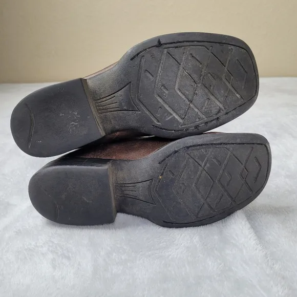 Ariat Kids Boys Western Boots Leather Cowboys Size 1