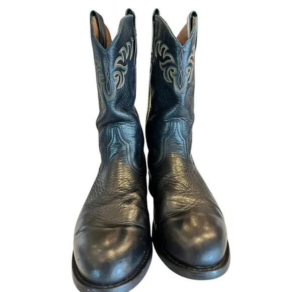 Ariat Mens Heritage black leather Roper boots Size 8EE 35401