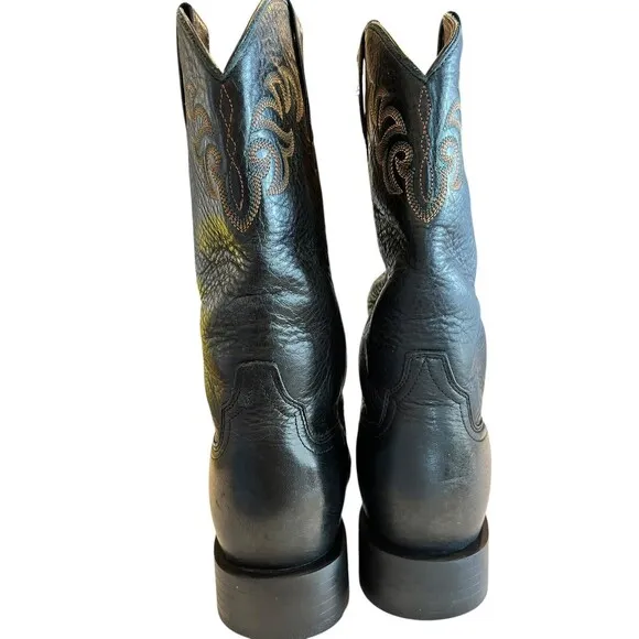Ariat Mens Heritage black leather Roper boots Size 8EE 35401