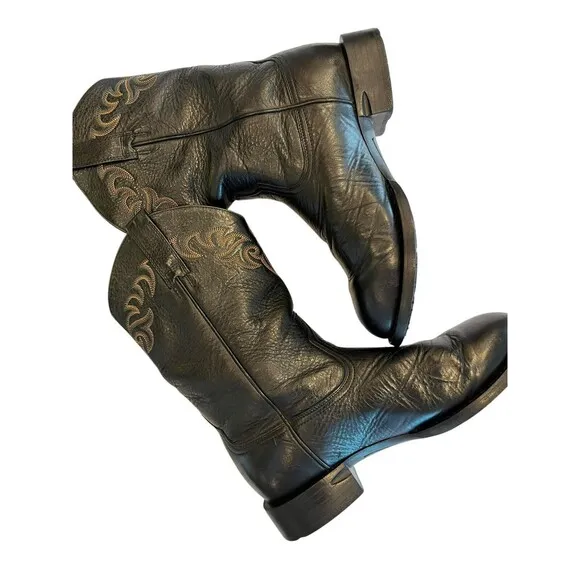 Ariat Mens Heritage black leather Roper boots Size 8EE 35401