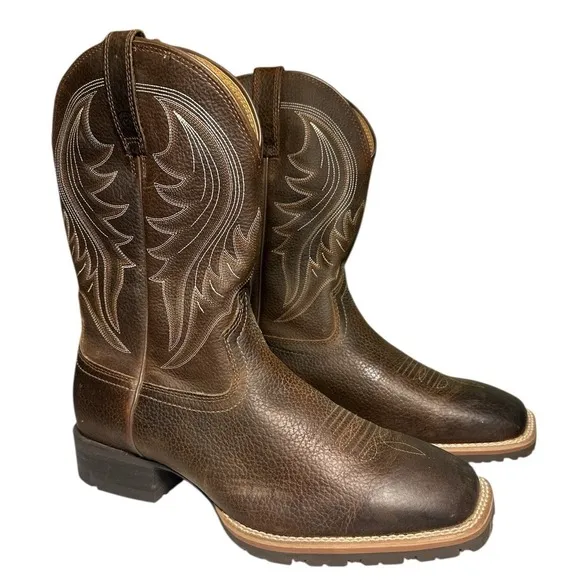 Ariat® Men's Hybrid Rancher Western Brown  Square Toe Boot 10014070 10.5 EE