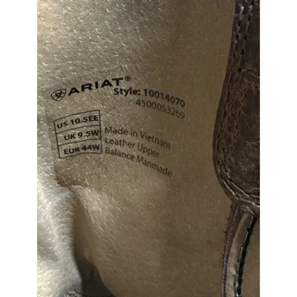 Ariat® Men's Hybrid Rancher Western Brown  Square Toe Boot 10014070 10.5 EE