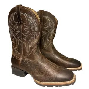 Ariat® Men's Hybrid Rancher Western Brown  Square Toe Boot 10014070 10.5 EE