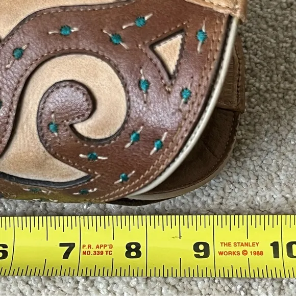 Ariat Rio Leather Western Snip Toe Cowboy Boots-Womens 8.5-Tan/Brown-8in-NEW-NIB