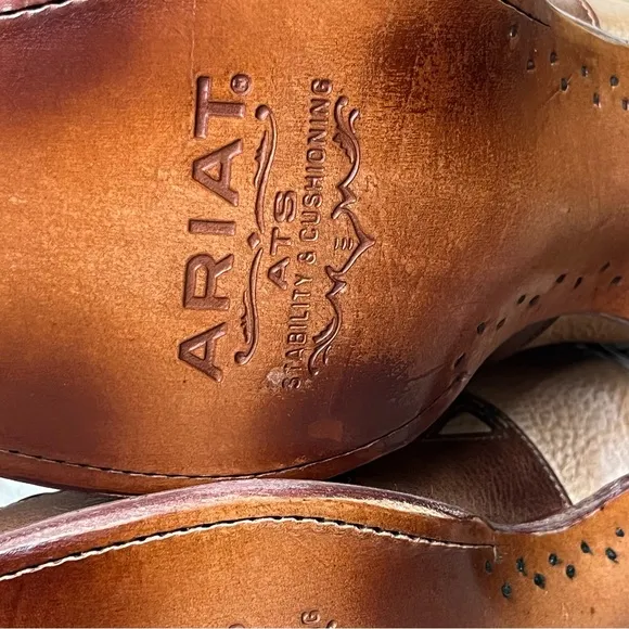 Ariat Rio Leather Western Snip Toe Cowboy Boots-Womens 8.5-Tan/Brown-8in-NEW-NIB