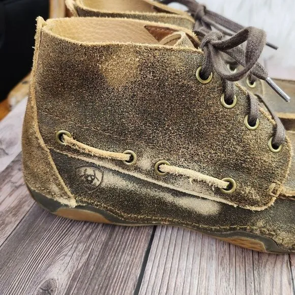 Ariat Mens Holbrook Lace-up Chukka Boots Distressed Leather #10011965 Sz 9D