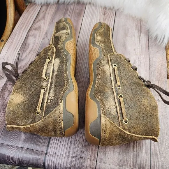 Ariat Mens Holbrook Lace-up Chukka Boots Distressed Leather #10011965 Sz 9D