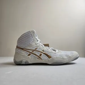 Asics Matblazer Wresting Shoes Size 9.5 Womens White Champagne 1082A001-102