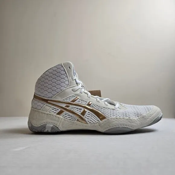 Asics Matblazer Wresting Shoes Size 9.5 Womens White Champagne 1082A001-102