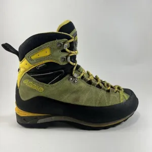 Asolo Elbrus GTX Mountaineering Boots Womens Size 7 Italy Green Suede GoreTex