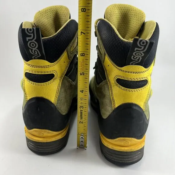 Asolo Elbrus GTX Mountaineering Boots Womens Size 7 Italy Green Suede GoreTex