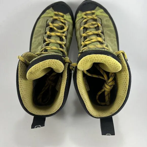 Asolo Elbrus GTX Mountaineering Boots Womens Size 7 Italy Green Suede GoreTex