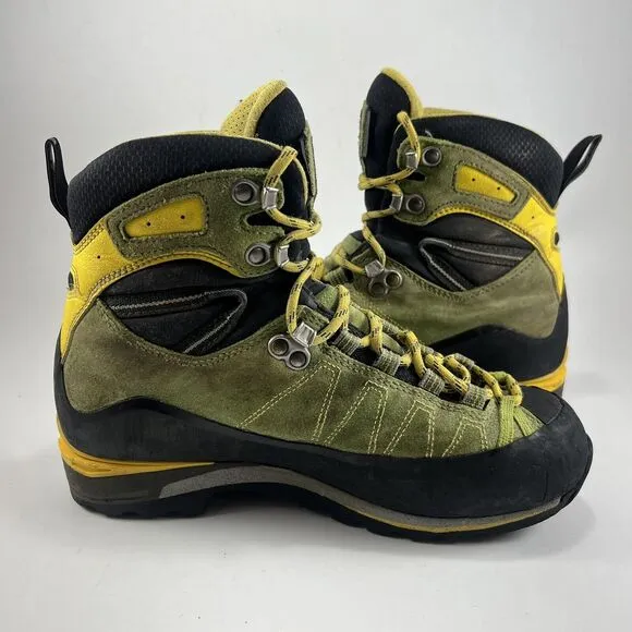 Asolo Elbrus GTX Mountaineering Boots Womens Size 7 Italy Green Suede GoreTex