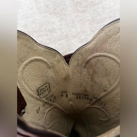 Authentic Dan Post Brown Leather cowboy boots. Genuine Leather