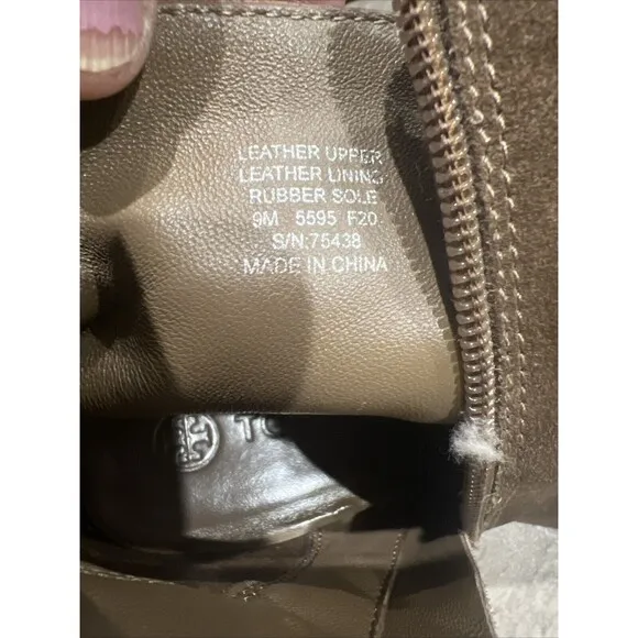 Authentic Tory Burch Lug Sole Wedge Boots Women’s  Brown Suede Size 9