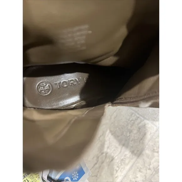 Authentic Tory Burch Lug Sole Wedge Boots Women’s  Brown Suede Size 9