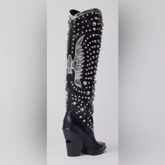 Azalea Wang studded cowboy cowgirl boots