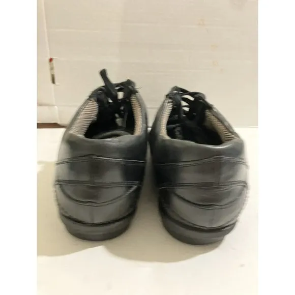 Bacco Bucci Marquez men's Size 9 Black Oxfords Leather Shoes made in Brazil
