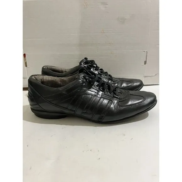 Bacco Bucci Marquez men's Size 9 Black Oxfords Leather Shoes made in Brazil