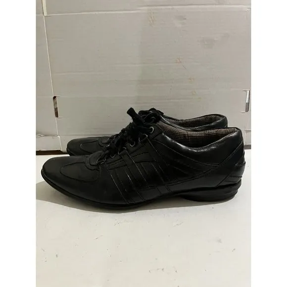 Bacco Bucci Marquez men's Size 9 Black Oxfords Leather Shoes made in Brazil