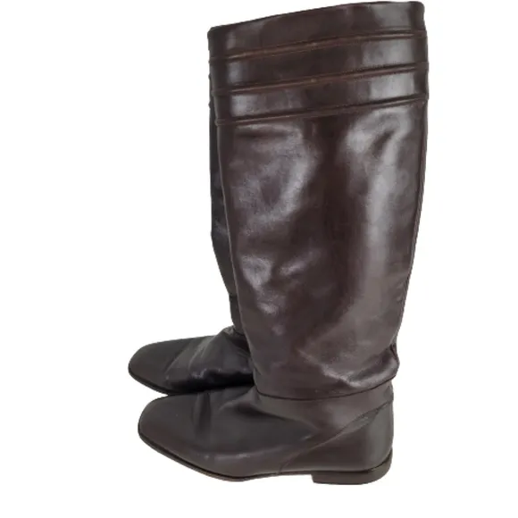 Bally brown Italian leather ridding boots