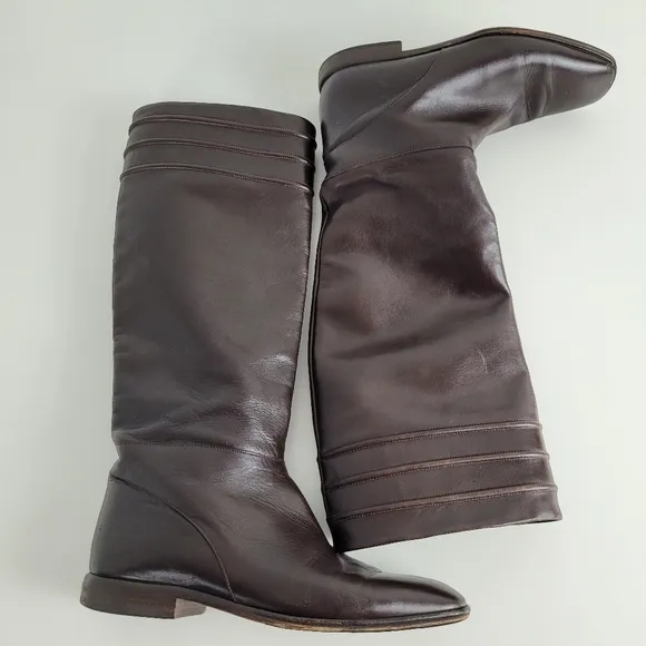 Bally brown Italian leather ridding boots