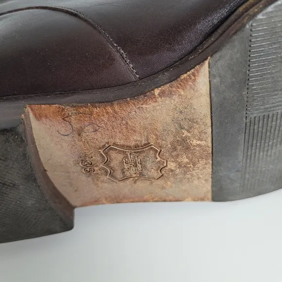 Bally brown Italian leather ridding boots