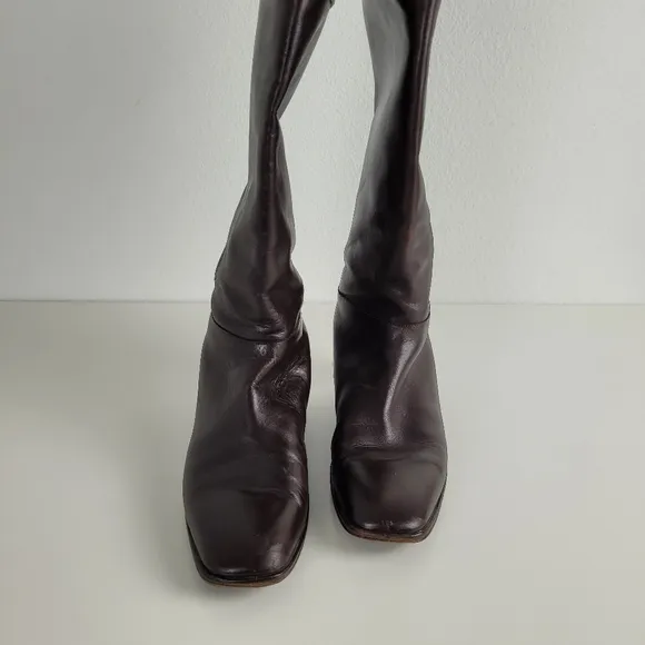 Bally brown Italian leather ridding boots